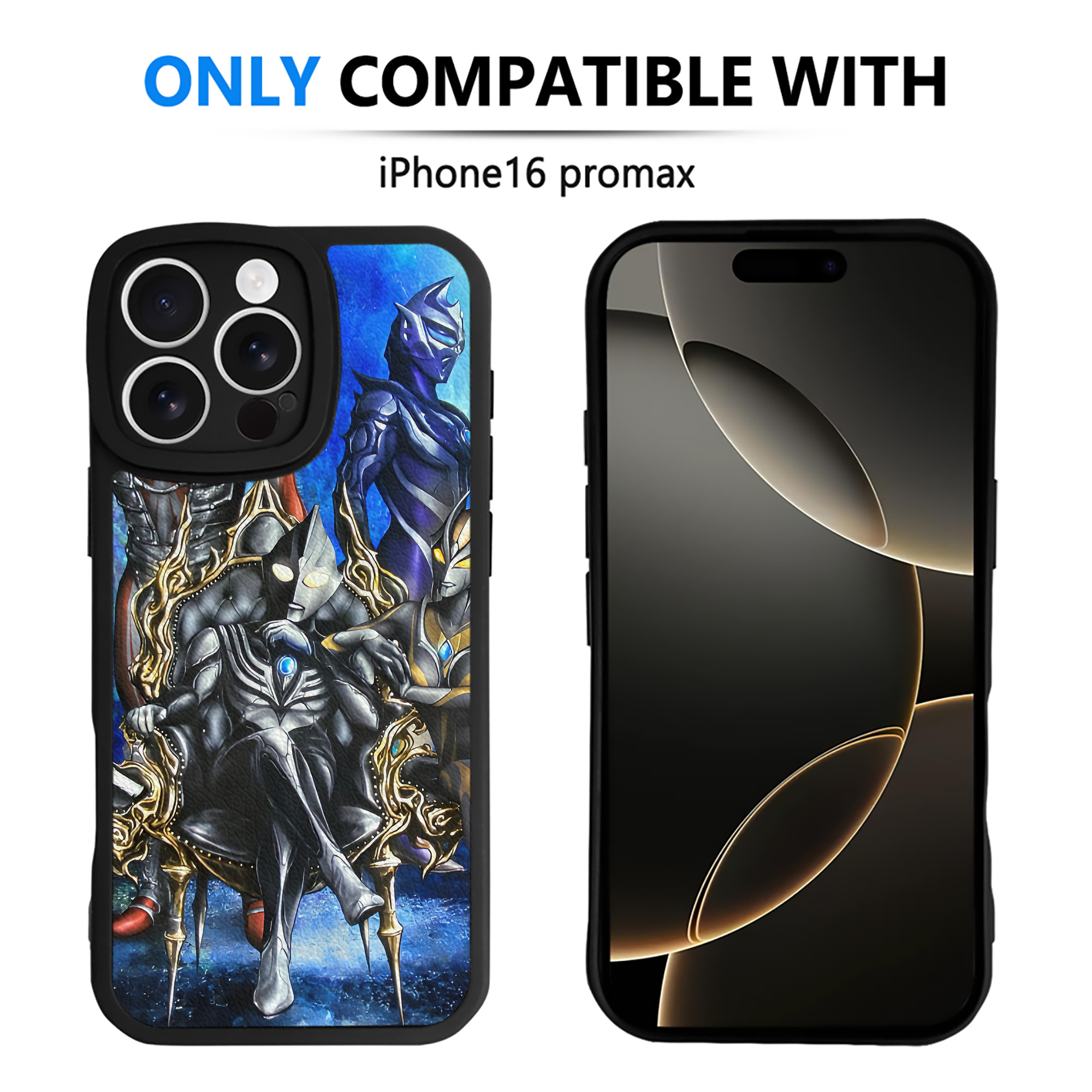 （画像用） ウルトラマン Ultraman 【iPhone 16シリーズ対応】シリコンスマホケース（レザー調） 材質：シリコン
